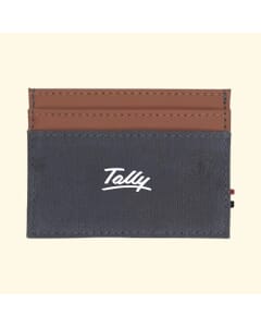 Houston Card Wallet- Grey with Tan